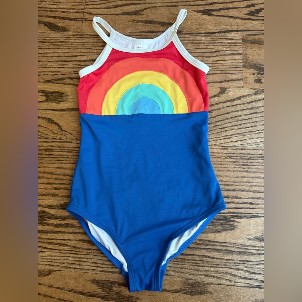Hanna Andersson Kids Swim One Piece - Red, Yellow, Blue